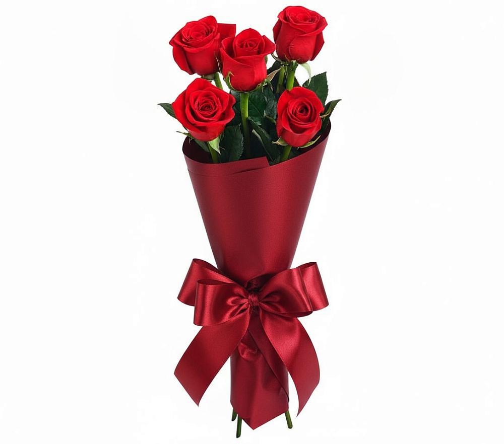 Букет 5 Красных роз Эдлесс Лав в Старой Кулатке