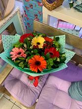 Букет цветов из:  Герберы, Хризантемы и Альстромерии #REPLACE_PRED# Старой Кулатке