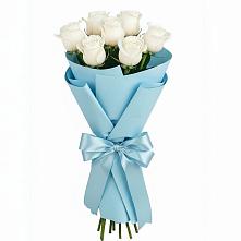 Букет 7 белых роз Проуд в Старой Кулатке