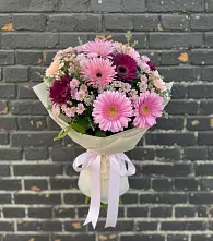 Букет цветов из:  Герберы и Хризантемы в Старой Кулатке