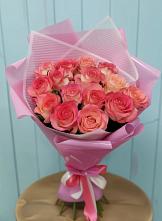 Букет 15 Розовых роз Равель #REPLACE_PRED# Старой Кулатке