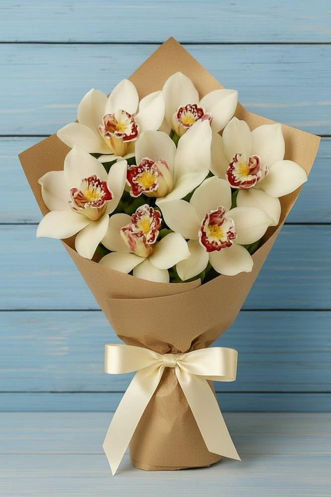 Букет цветов из: Орхидеи и Розы в Старой Кулатке