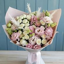 Букет цветов из:  Альстромерии и Розы в Старой Кулатке